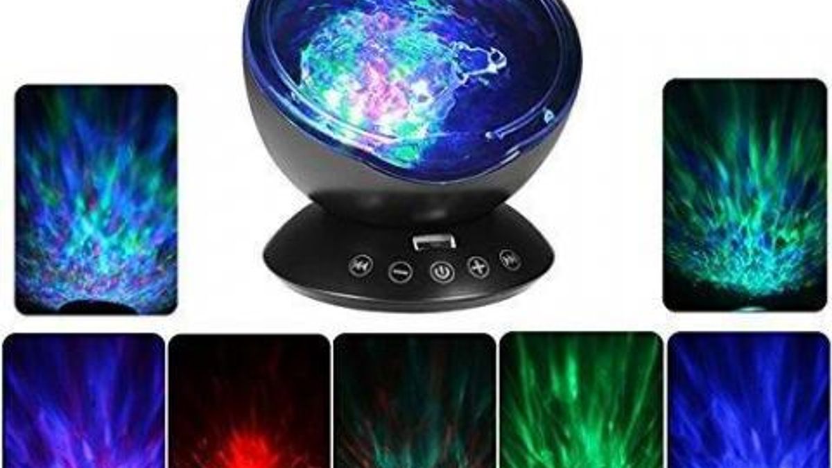 Remote Control Ocean Wave Projector with Music Player