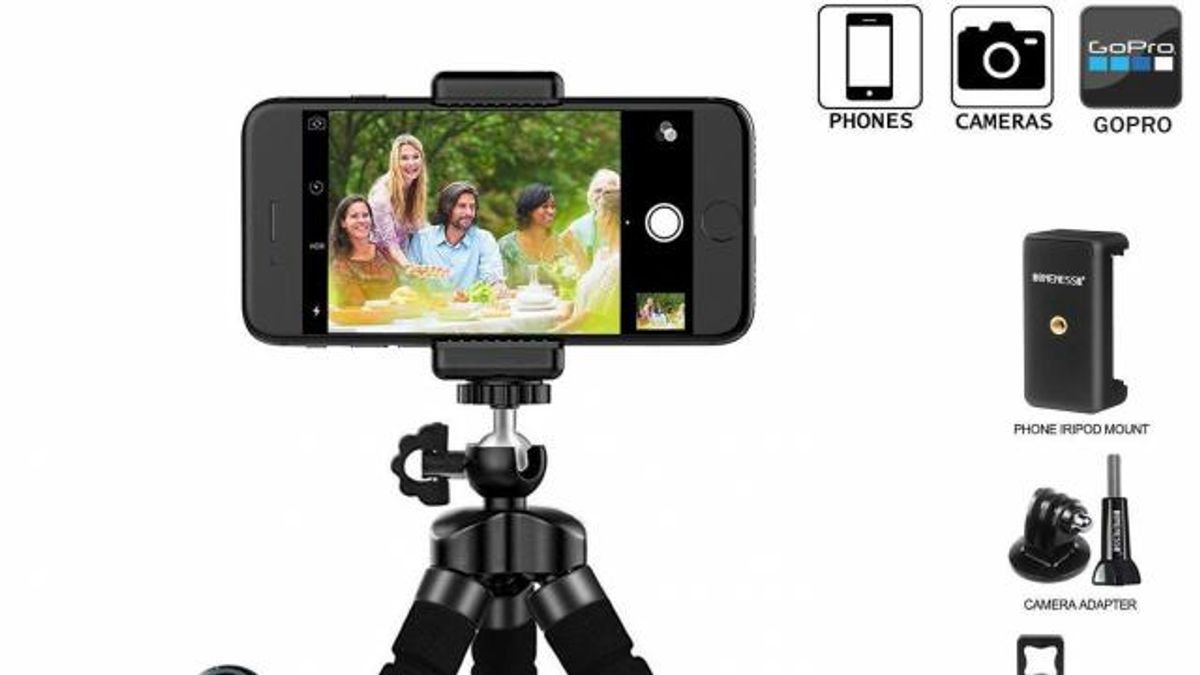 Adjustable Smartphone Tripod With Bluetooth Remote