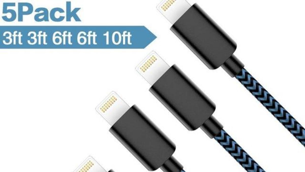 iPhone Nylon Braided Charging Cable 5 pack