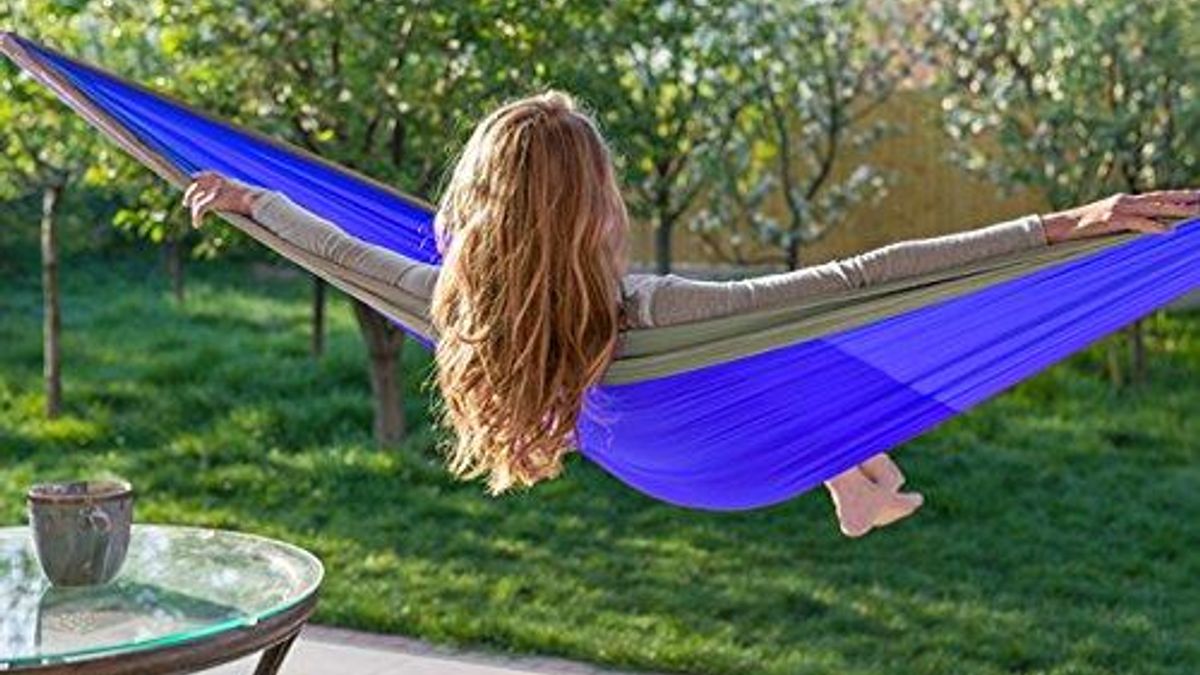 Favofit Portable Parachute Nylon Camping Hammock