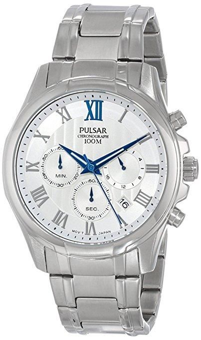 PULSAR クロノグラフ 100M スクエア メンズ クォーツ シルバー Pulsar Men's Quartz Silver Watch $44.99 (74% off)