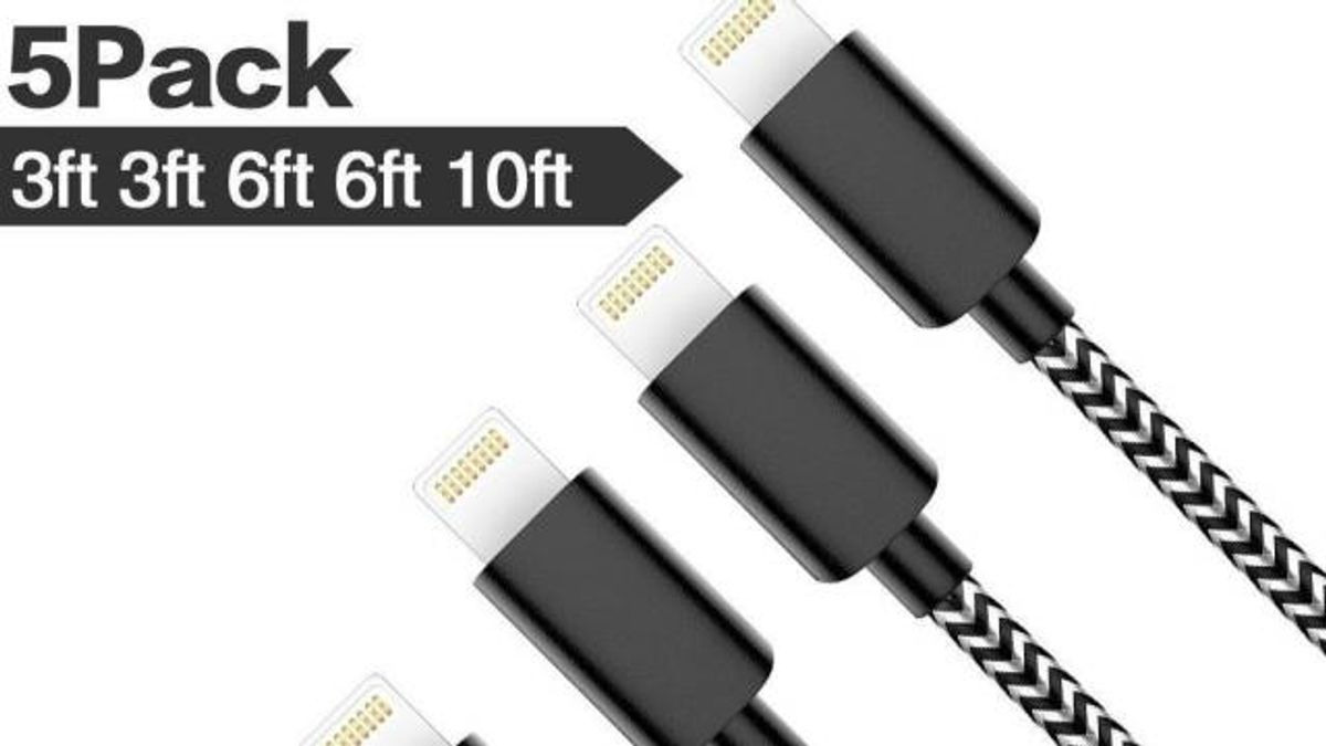 iPhone Nylon Braided Charging Cable 5 pack