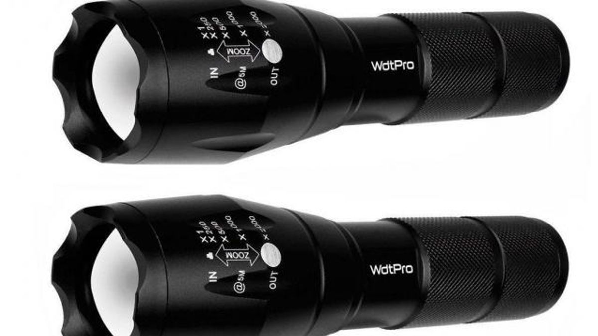 LED Tactical Flashlights 2 Pack Set