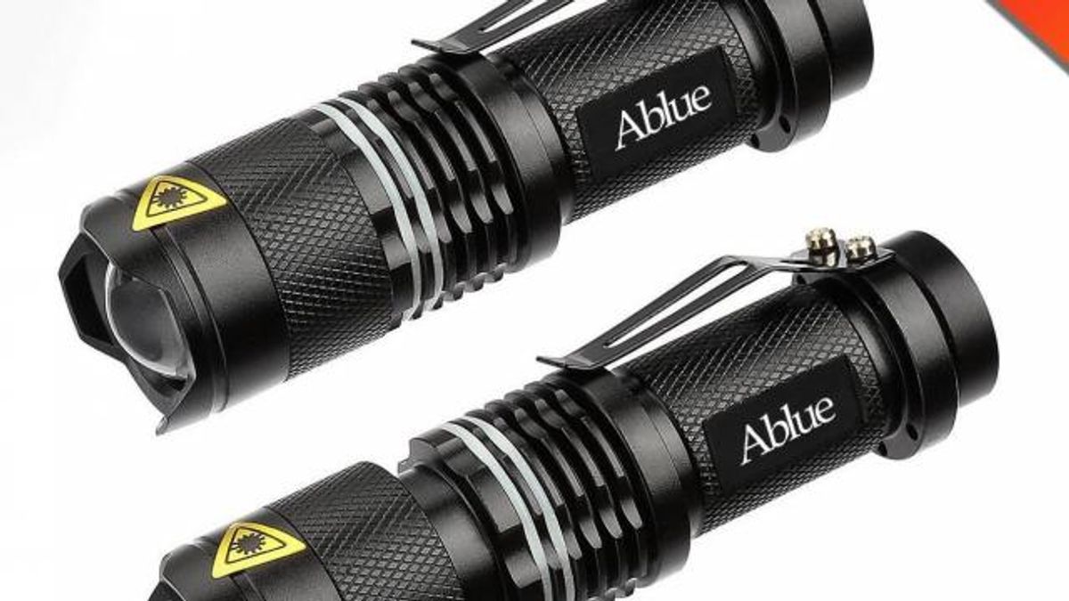 LED Zoomable Tactical Flashlight 2 Pack Set 