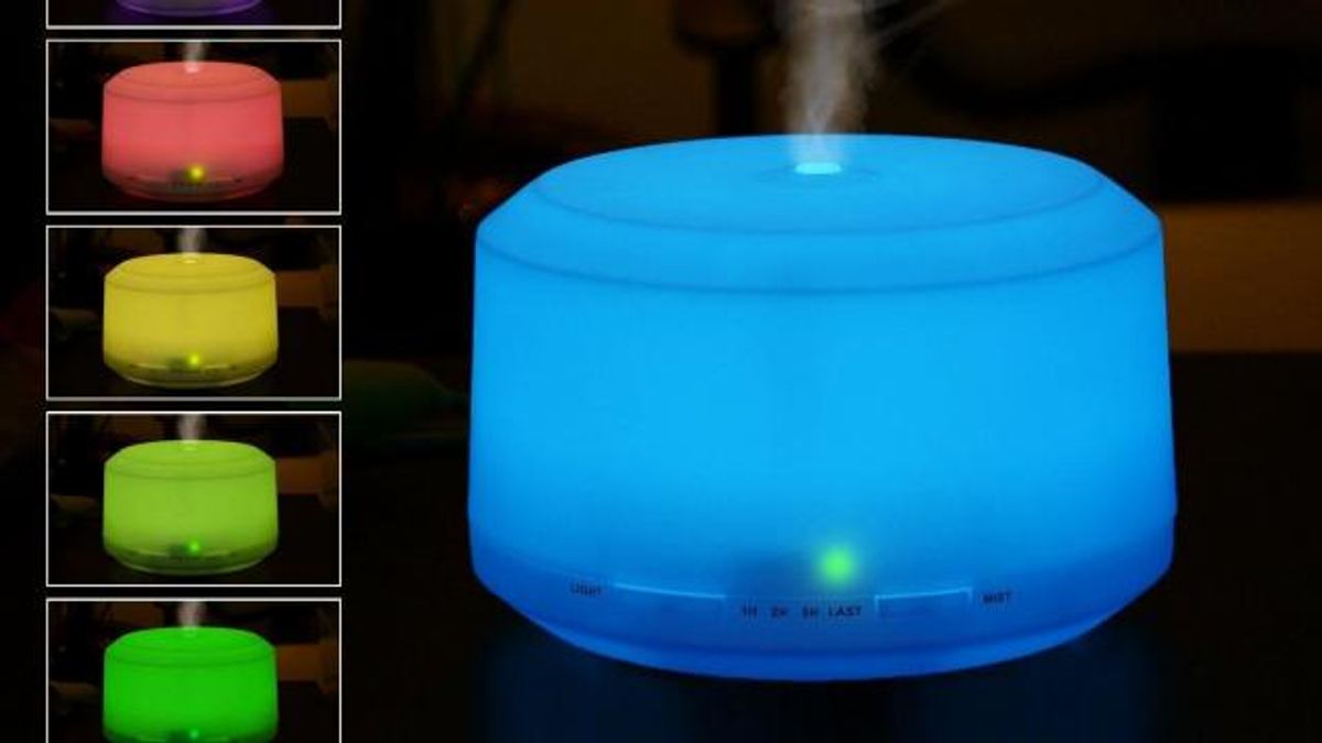 450ML Essential Oil Diffuser with 8 LED Color Changing Lamps