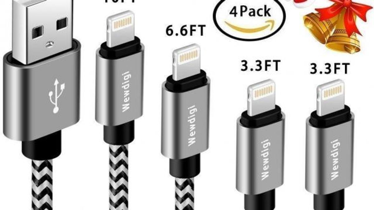 iPhone Nylon Braided Lightning Cable USB Charger Cord 4 pack set