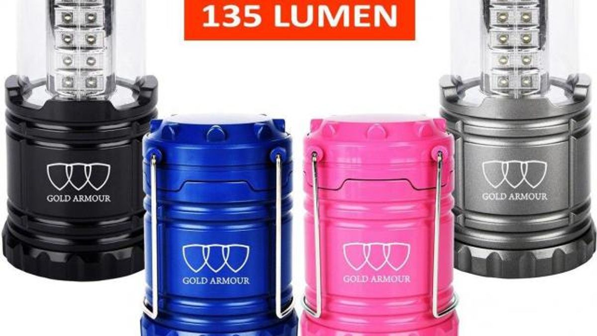 LED Camping Lanterns 4 Pack Set by Gold Armour
