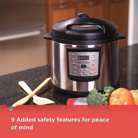 Black Decker 6 Quart 11 in 1 Pressure Cooker only 63.99