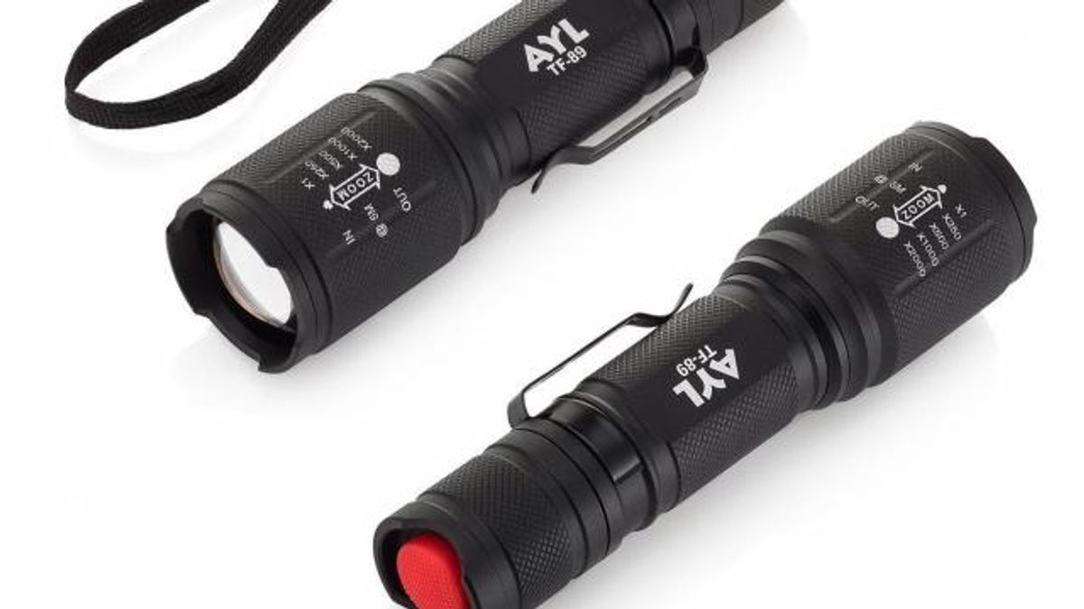 Water-Resistant LED Tactical Flashlights 2 Pack Set