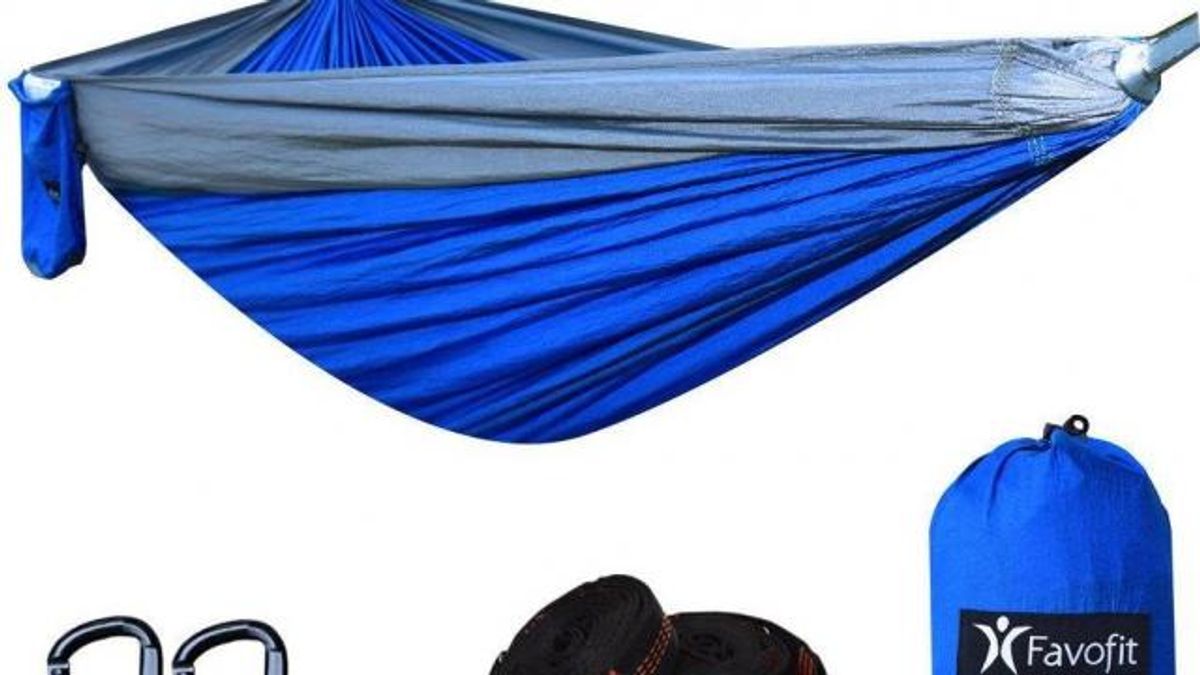 Favofit Nylon Hammock with Tree Straps and Carabiners