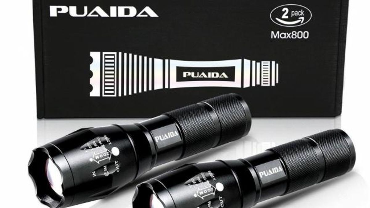 LED Tactical Flashlights 2-Pack Set