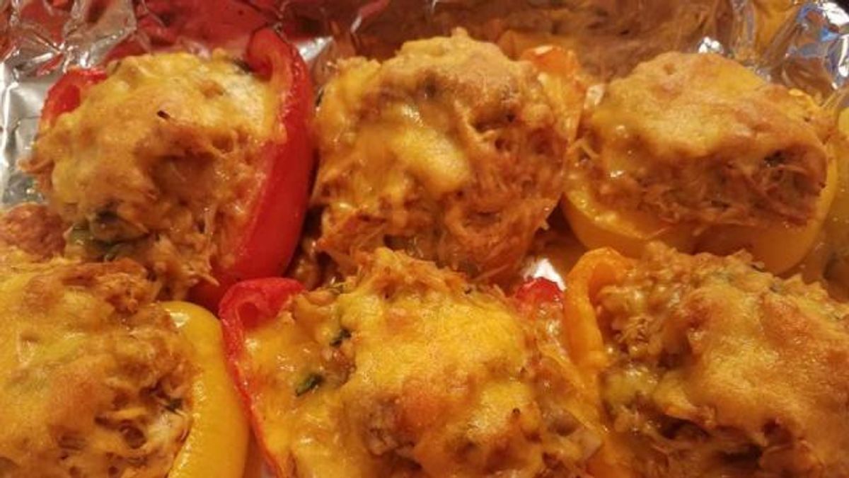 Stuffed multi-color peppers