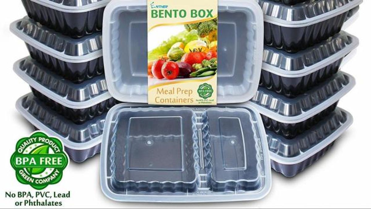 Meal Prep 2 Compartment Containers 20 Pack Set