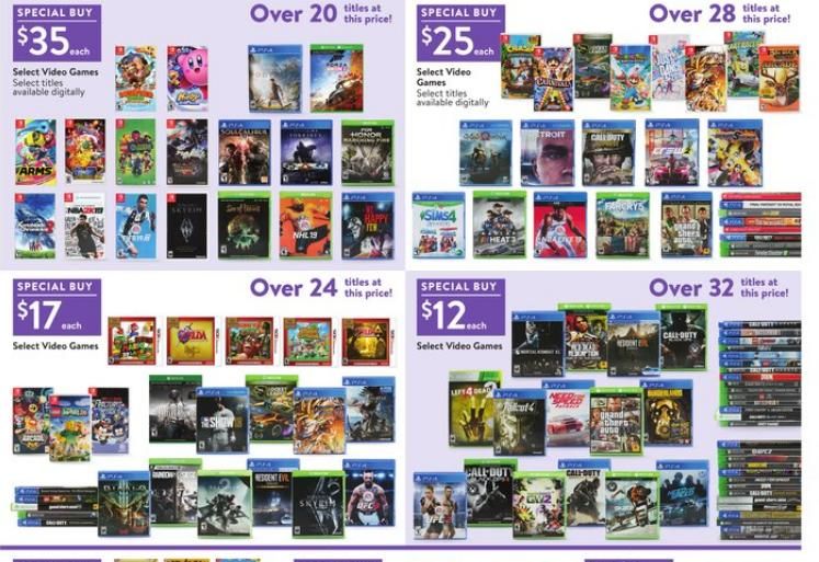 Walmart video store games black friday