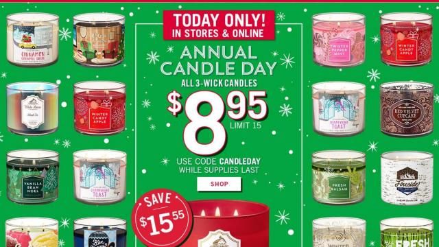 Bath and body works clearance candle sale 2020