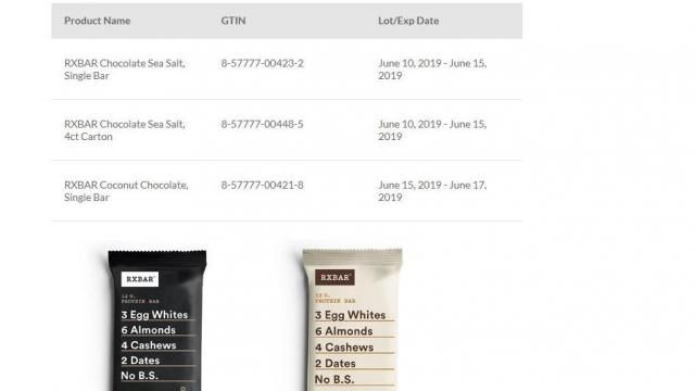 RXBar recall
