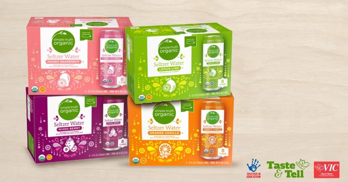 Free Simple Truth Organic Seltzer Water from Feb. Taste & Tell now available