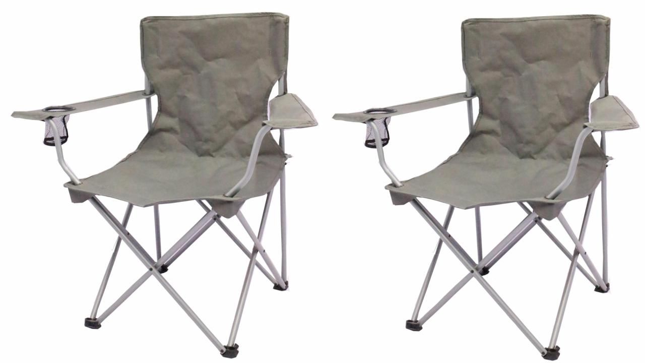 Ozark Trail Quad Folding Camp Chair 2 Pack only 12.95 6.47 per chair