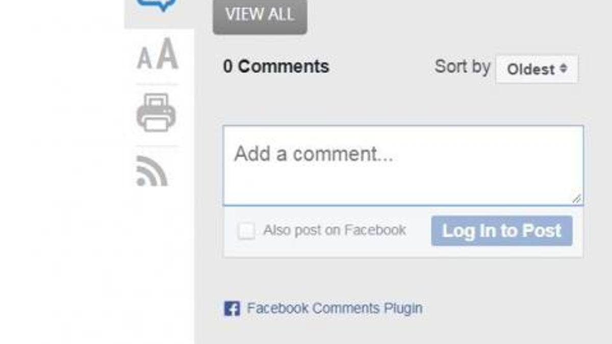 Comments section on posts