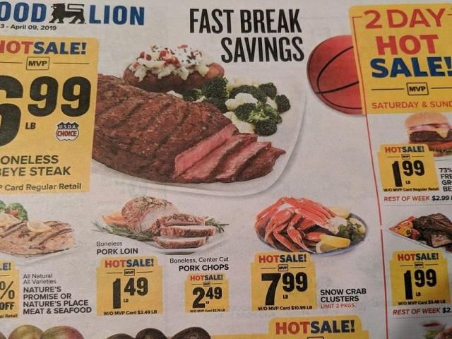 Food Lion 2-Day sale through Sunday: Ground beef, pork ribs, chicken wings,  beef franks