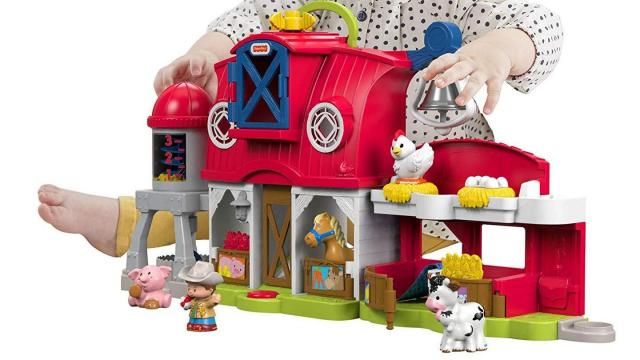 Little people caring for animals farm playset deals