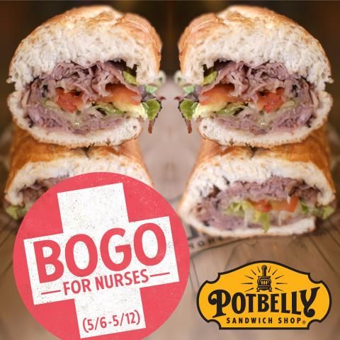Potbelly Sandwich Shop Nurses Week Offer 2019