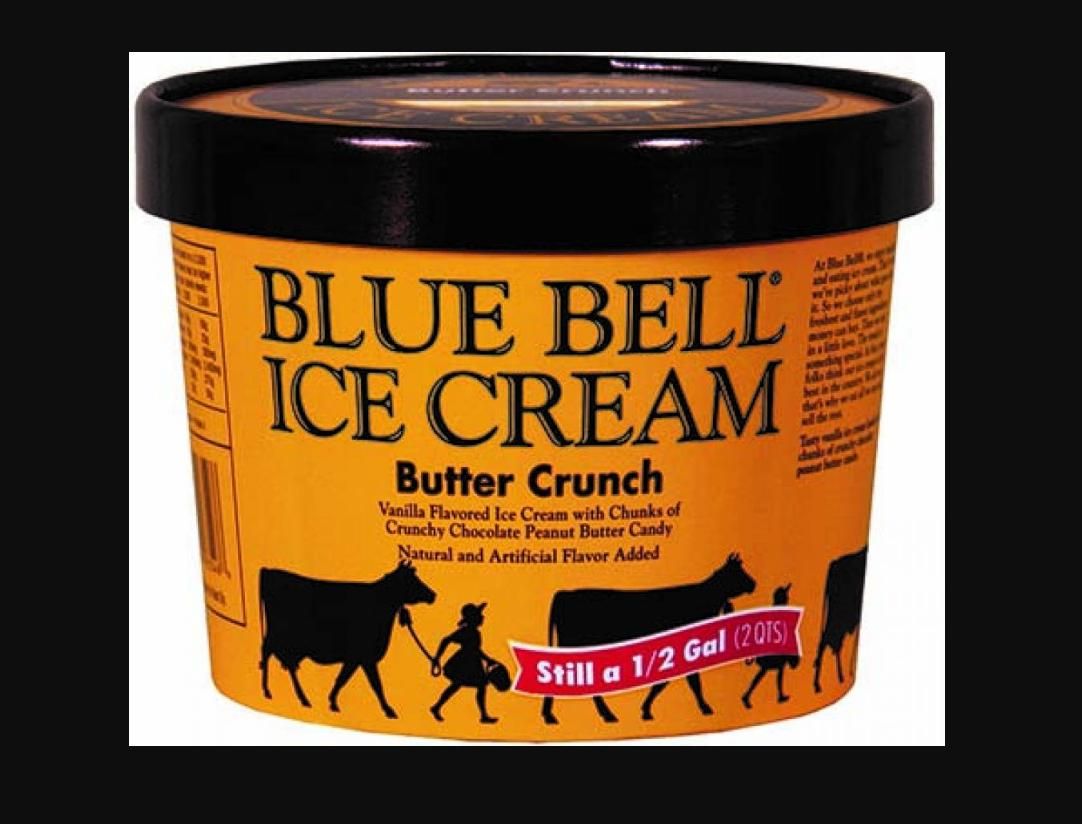 RECALL Blue Bell Butter Crunch Ice Cream recalled due to foreign matter contamination