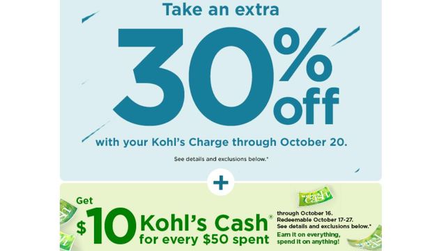 kohl's cash coupon