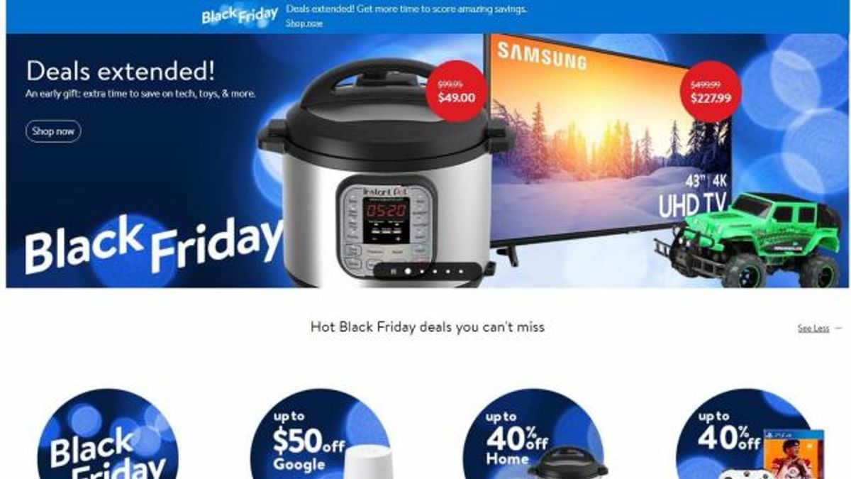Walmart Black Friday Extended Deals