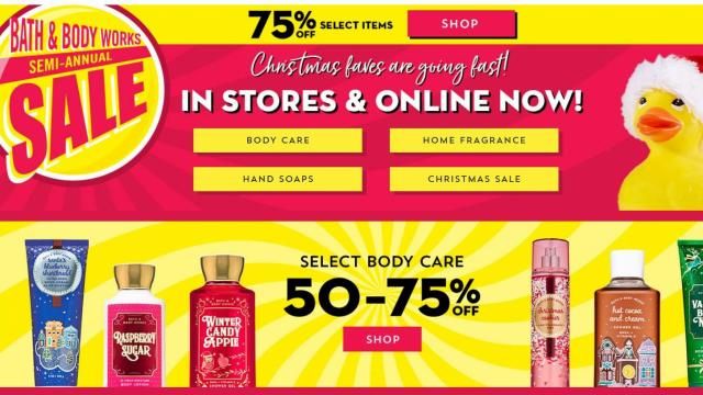 Bath & Body Works' Semi-Annual Sale Is Here With Up to 75% Off Your  Favorite Scents