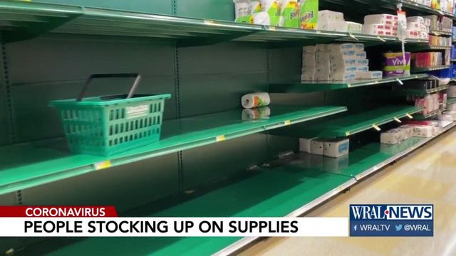 Stores struggling to keep shelves stocked with items during coronavirus outbreak