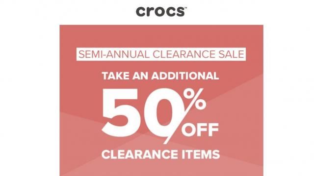 Crocs semi annual sale hot sale