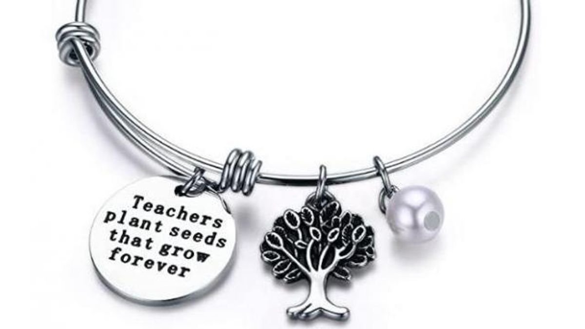 Teacher Appreciation Bangle Bracelet