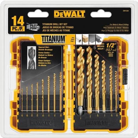 DEWALT Titanium 14 Piece Drill Bit Set only 16.36 51 off