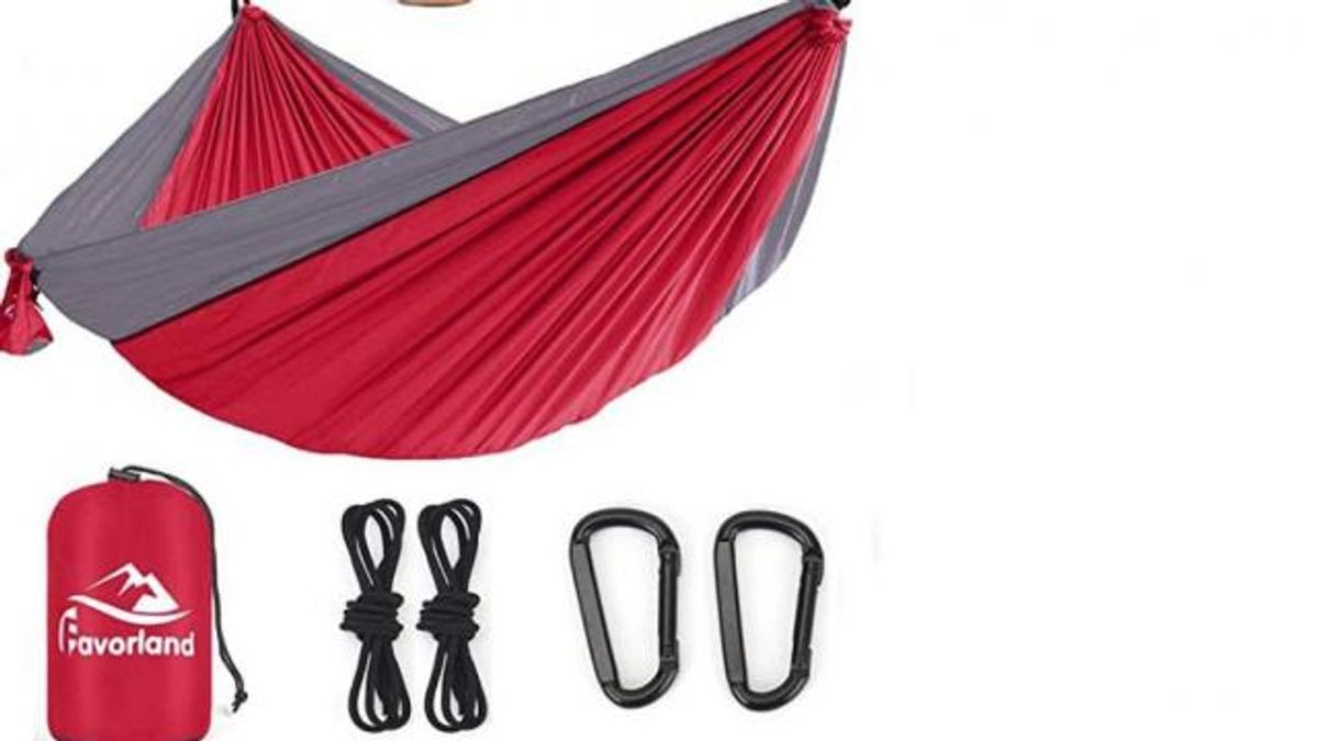 Double Lightweight Nylon Hammock Set 