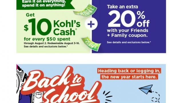 Adidas kohls coupon online