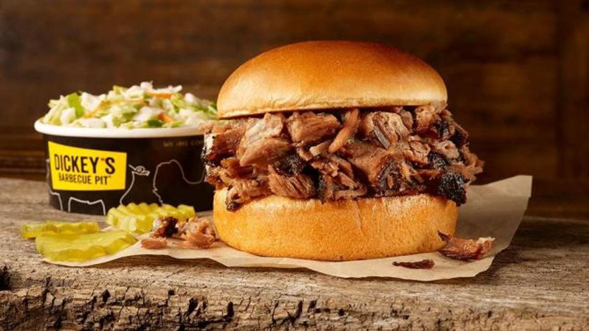 Dickey's Barbecue Pit Sandwich and Side (photo courtesy Dickey's Barbecue Pit) 