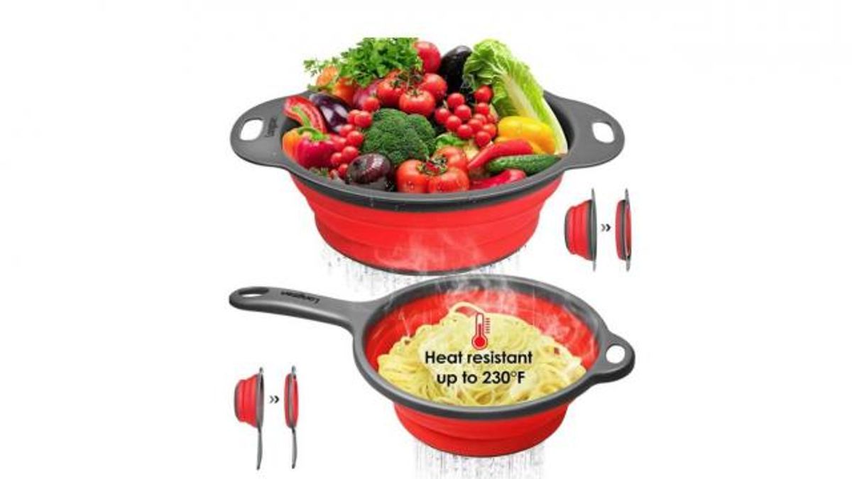 Collapsible Silicone Colanders (photo courtesy Amazon)
