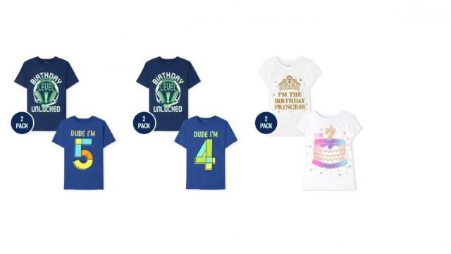 The Children s Place birthday shirts only 4.99 each 52 off
