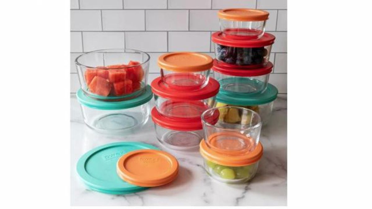 Pyrex 22pc Glass Food Storage Container Set (photo courtesy Target)