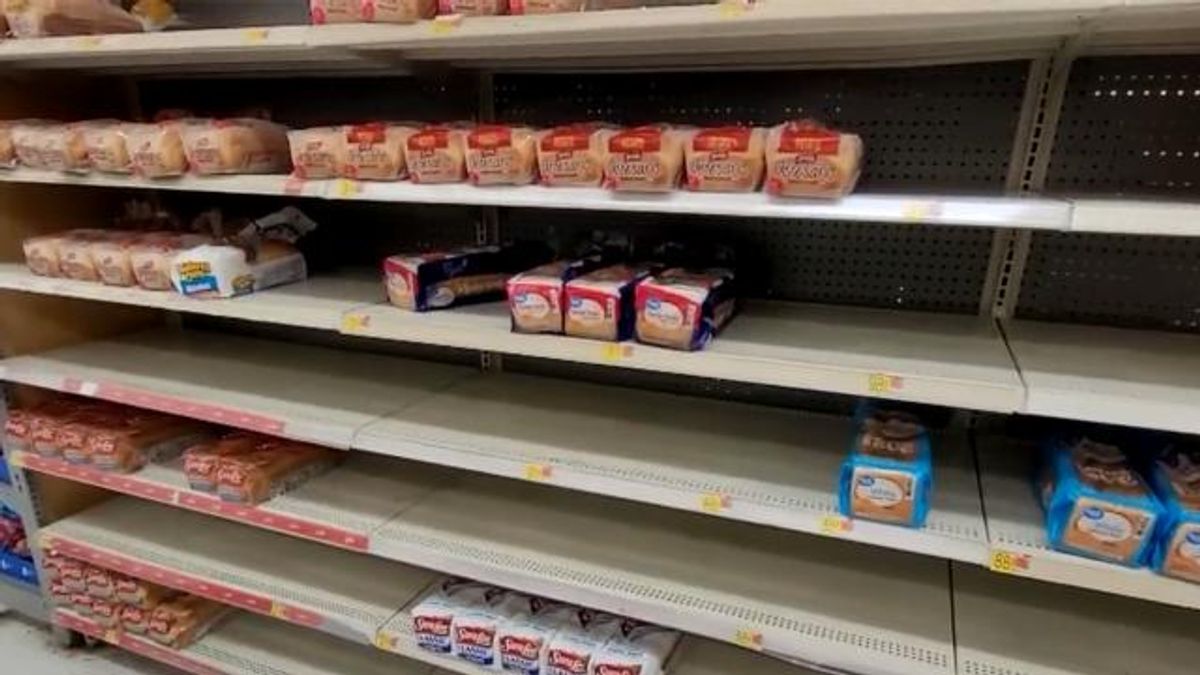 Shelves looking empty at many local grocery stores ahead of winter storm