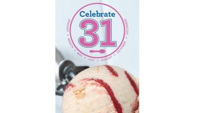 Baskin Robbins offering 31 off scoops on the 31st of every month