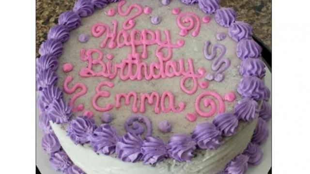 Customize Your Birthday Pink and Orange Scroll Tier Cake