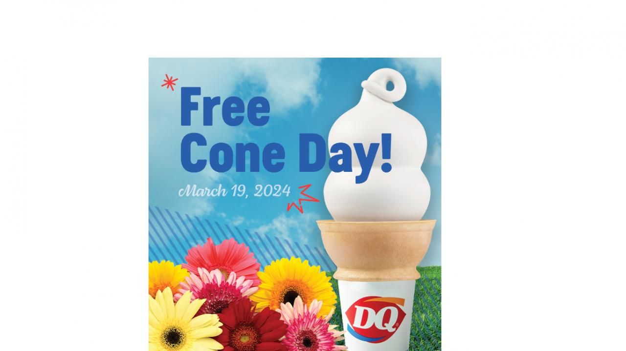 Dairy Queen Free Cone Day 2024 on March 19