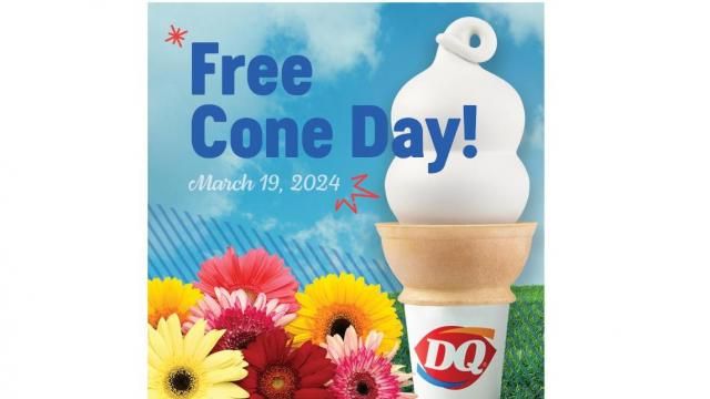 Dairy Queen Free Cone Day graphic (photo from Dairy Queen) Dairy Queen Free Cone Day graphic (photo from Dairy Queen)