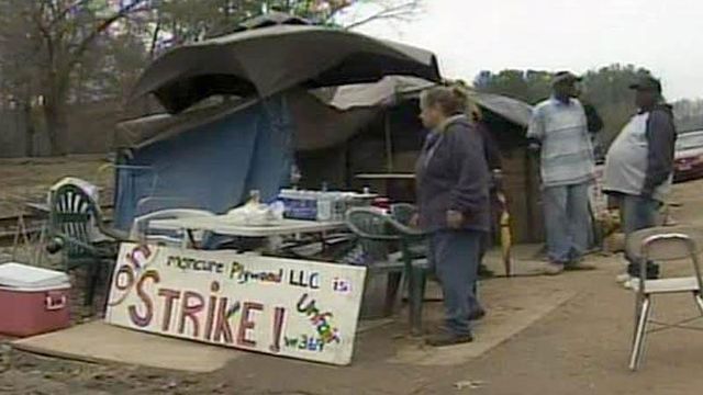Strikers replaced by laid-off workers