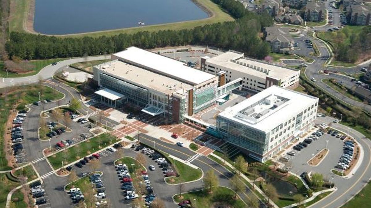A rendering of the new WakeMed North Raleigh hospital complex