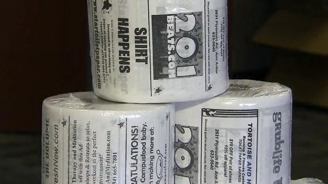 Duke student's toilet paper flush with ads, coupons