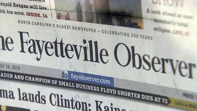Family owners selling Fayetteville Observer to newspaper chain