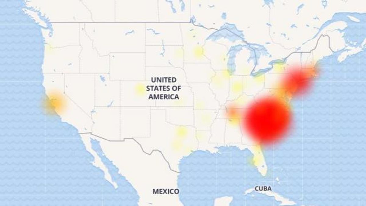 Down Detector Verizon outage map